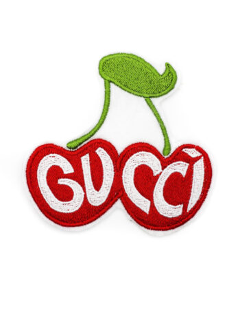 Cherry red iron on embroidery patches