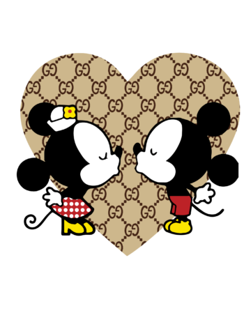 Disney gg kissing iron on heat transfers