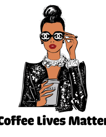 Coffee lives matter iron on heat transfers