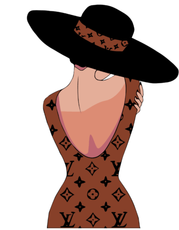 Lady fashion L iron on heat transfers