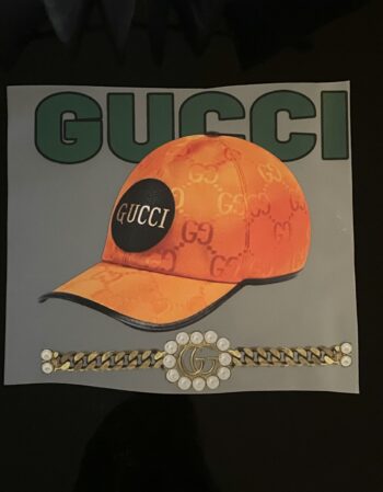 Big orange hat GG iron on heat transfers