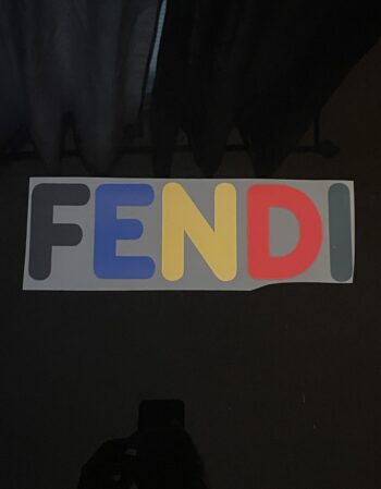 Colorful letter F iron on heat transfers