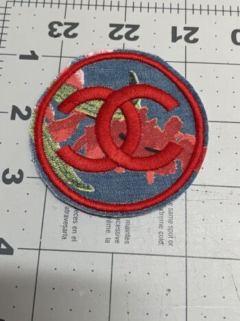 Flower fabric cc iron on patches