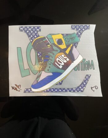 Sneaker L iron on heat transfers