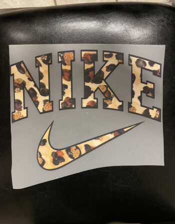Animal print swoosh pattern iron on heat transfers