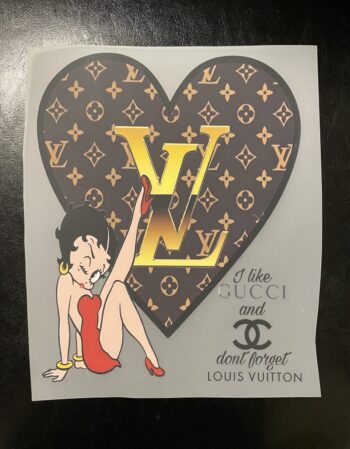 Big heart betty iron on heat transfers