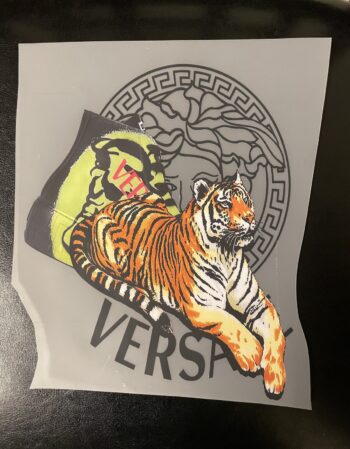 Tiger V pattern iron on heat transfers