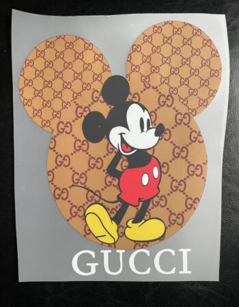 Brown mickey design iron on heat transfers