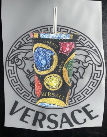 V black color cup iron on heat transfers