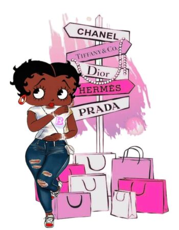 Betty brands melanin girl iron heat transfers