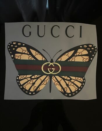 G colorful Butterfly  iron on heat transfer