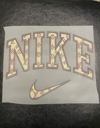Brown swoosh pattern iron on heat transfers