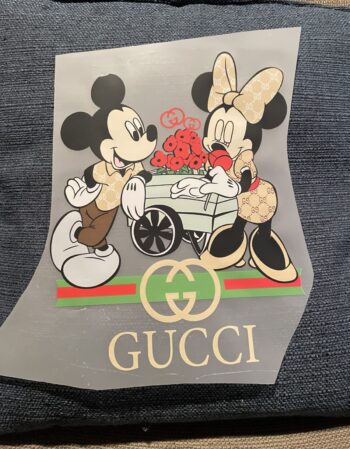 G Mickey Mouse cartoon iron on heat transfers