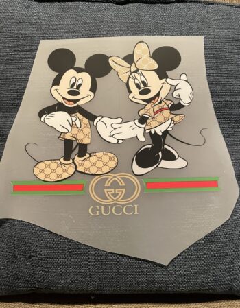 Flirting Mickey Mouse cartoon iron on heat transfers