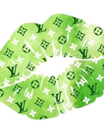 Green lips iron on heat transfers