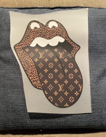 Leopard tongue iron on heat transfers