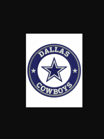 Dallas cowboy round iron on embroidery patch