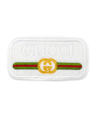 White band letter iron on embroidery patches