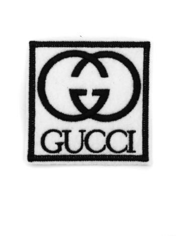 Black letter logo iron on embroidery patches
