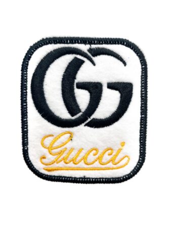 Script G iron on embroidery patches