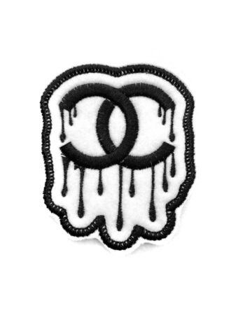 Drip C Letter embroidery iron on patches