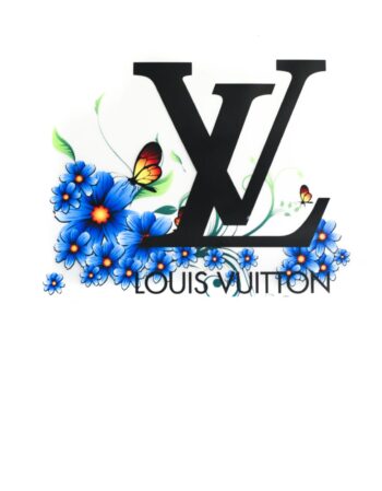 Blue flower fashion iron on heat transfers