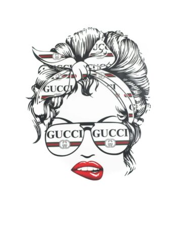 Lady glasses fashion iron on heat transfers