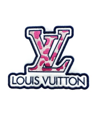 Pink cow pattern iron on embroidery patches