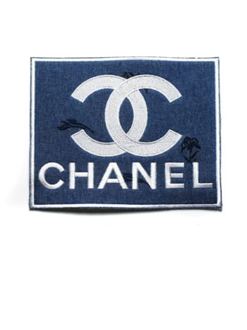 Denim flower C embroidery iron on patches