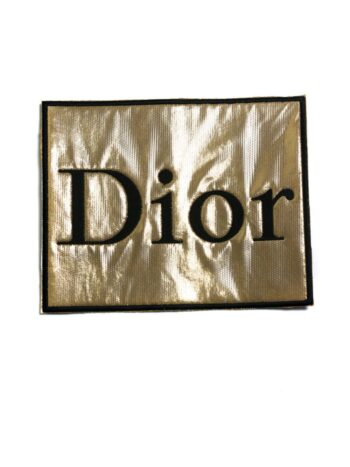 large Metallic logo Dr iron on embroidery patches