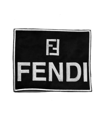 large suede logo F iron on embroidery patches