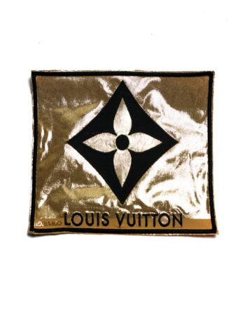 large Metallic logo L iron on embroidery patches