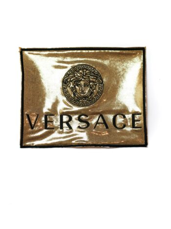 large Metallic logo V iron on embroidery patches