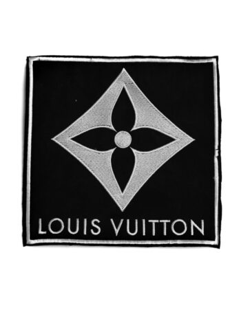 large suede logo L iron on embroidery patches