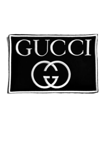 large suede logo G iron on embroidery patches
