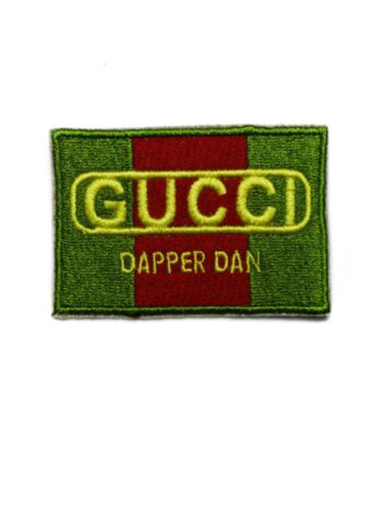 Dapper green iron on embroidery patches