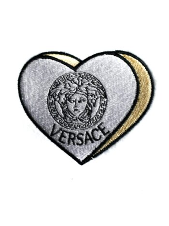 Heart head double iron on embroidery patches