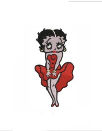 Betty hoop red dress embroidery patch