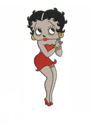 Betty hoop red design embroidery patch