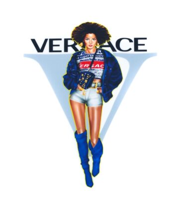 Lady fashion V iron on heat transfers