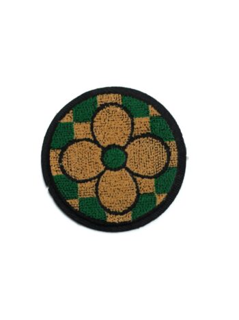 Pattern round smooth chenille iron on patches