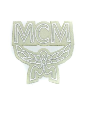 Wing white embroidery iron on patch