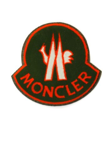 Green orange badge chenille iron on patches