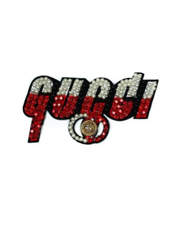 Red fashion letter beaded  patches