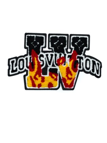 Burning Flames varsity iron on chenille patches