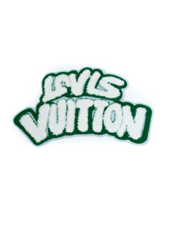 White green varsity iron on chenille patches