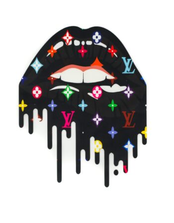 Colorful Lip pattern drip iron on heat transfers