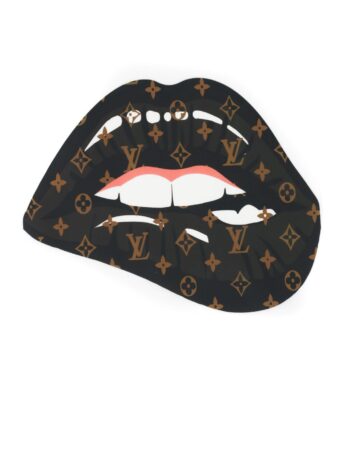 Brown Lip pattern fashion iron on heat transfers