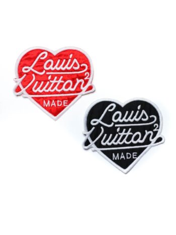 Heart puff embroidery iron on patch