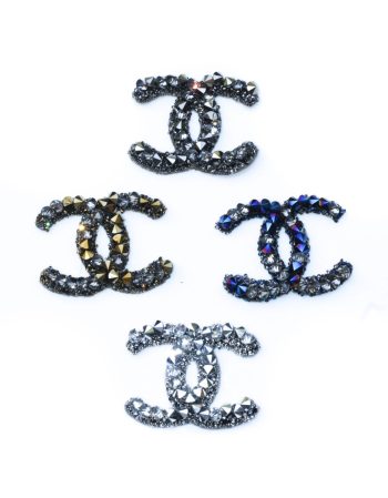 Lucent C Iron on Rhinestone patches